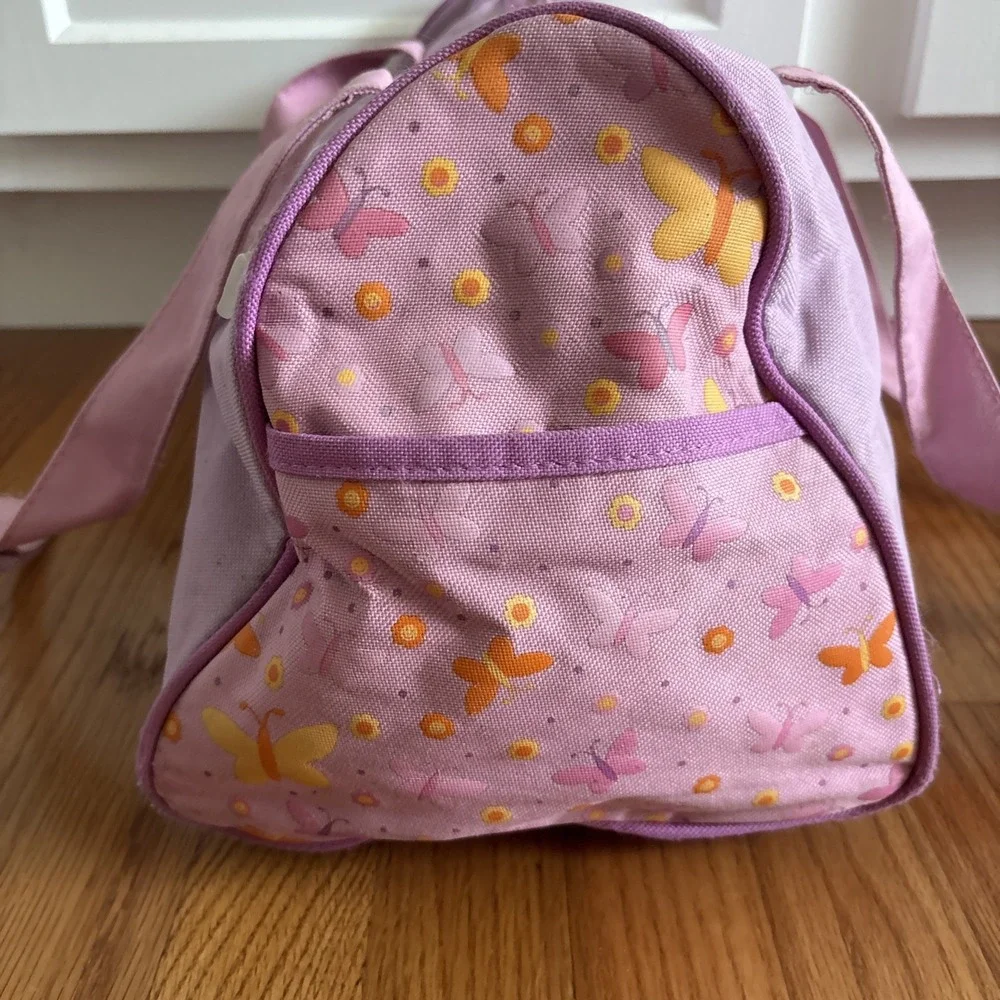 Vtg Care Bears Duffle Bag Tote Pink & Purple Overnight Love A Lot Friend Retro